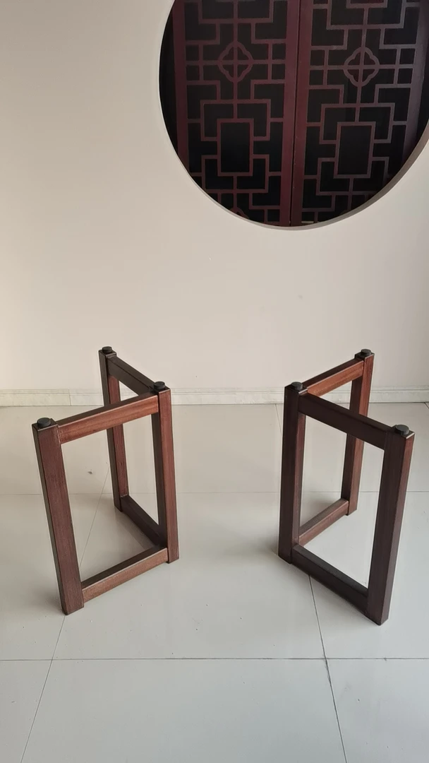 原木大板桌桌腿链接