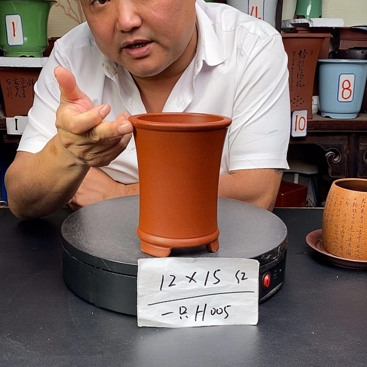 紫砂花盆货号一只H005