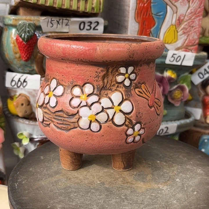 粗陶材质多肉花盆