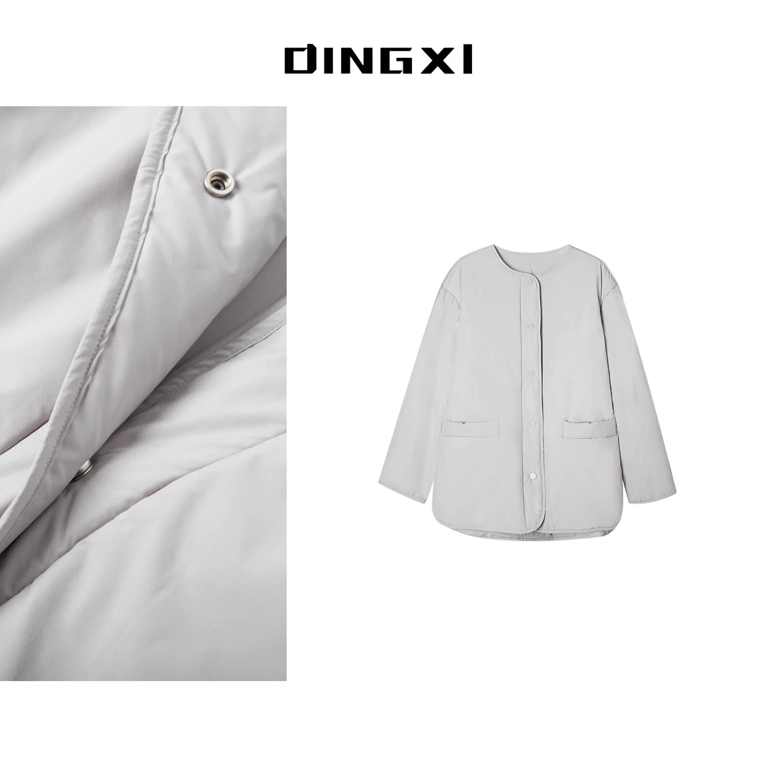 【风生高端甄选】纯色圆领服装版型常规百搭时尚保暖冬季外套