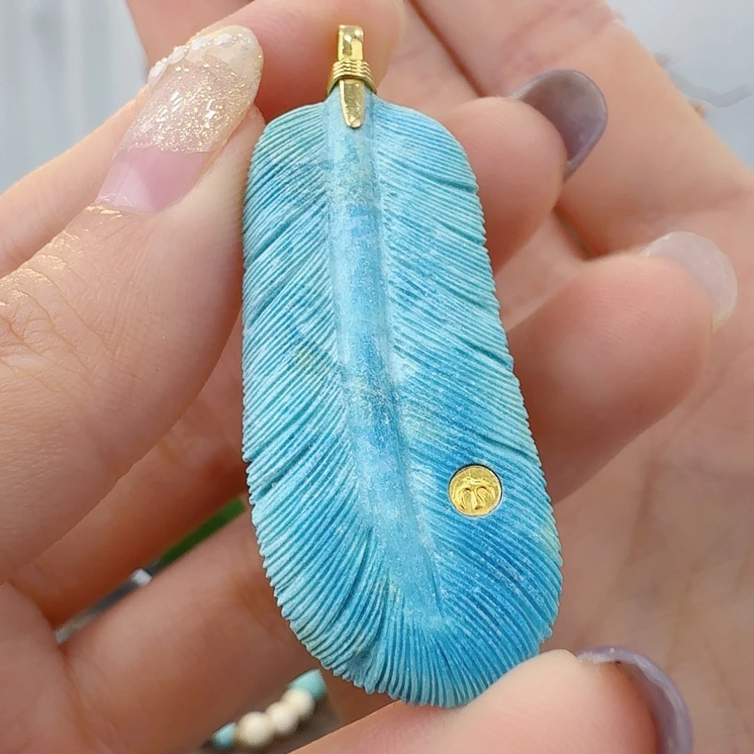 绿松石18K金镶嵌珠宝奇石