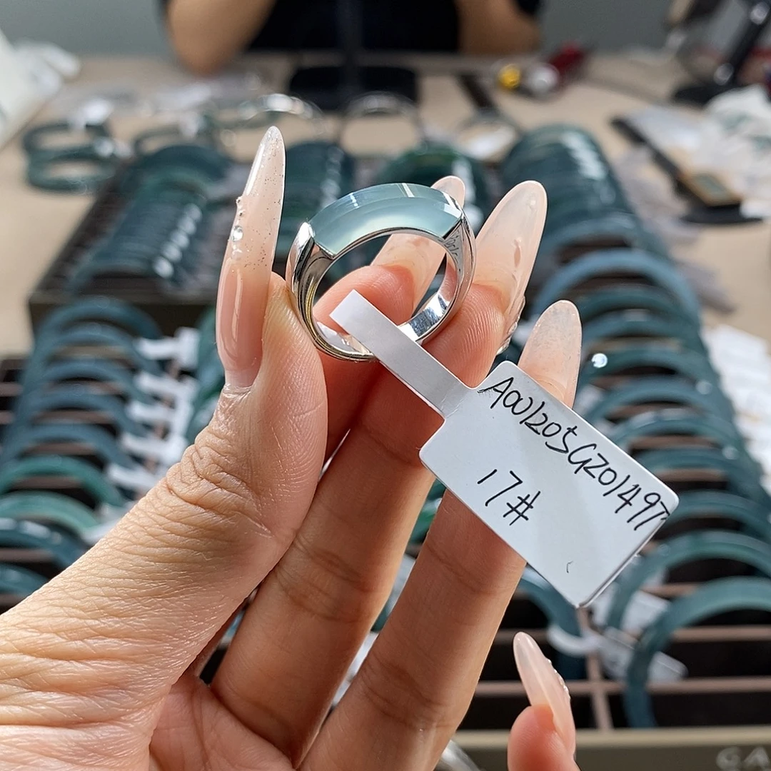 F***n翡翠未镶嵌手镯戒指17