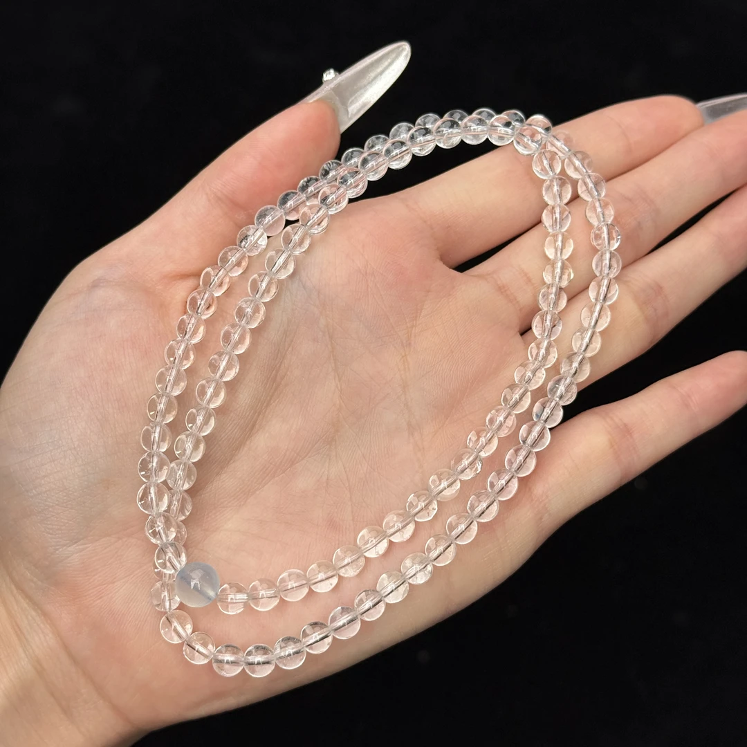 【仔仔臻选】白水晶三圈手串卡6mmQ219（拍一发一多样性发货）