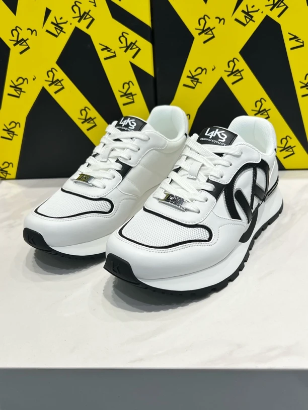 L4K3春夏新款/时尚皮布拼接撞色男士休闲鞋