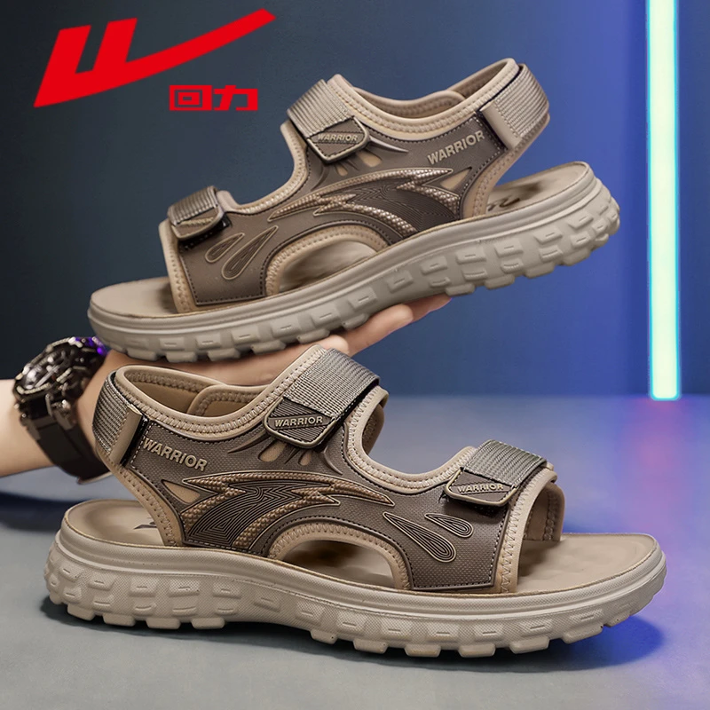 回力男鞋沙滩鞋夏季外穿防滑耐磨运动鞋凉鞋青少年魔术贴户外凉拖