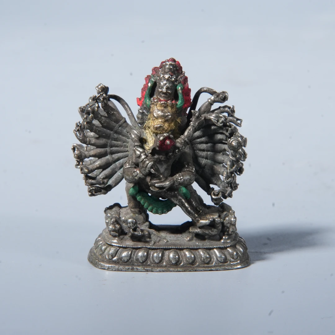 Tgz23 清代 大威德金刚寸佛摆件