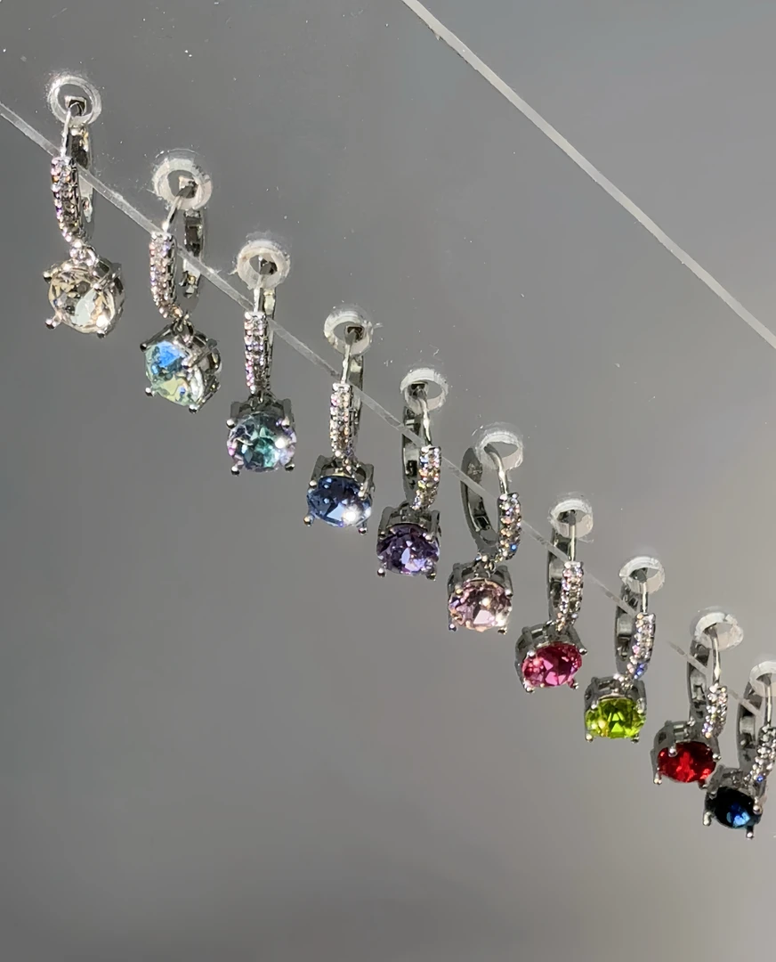 钛钢耳饰 爆闪华子一滴泪钛钢耳圈耳环内径10高级感耳饰气质