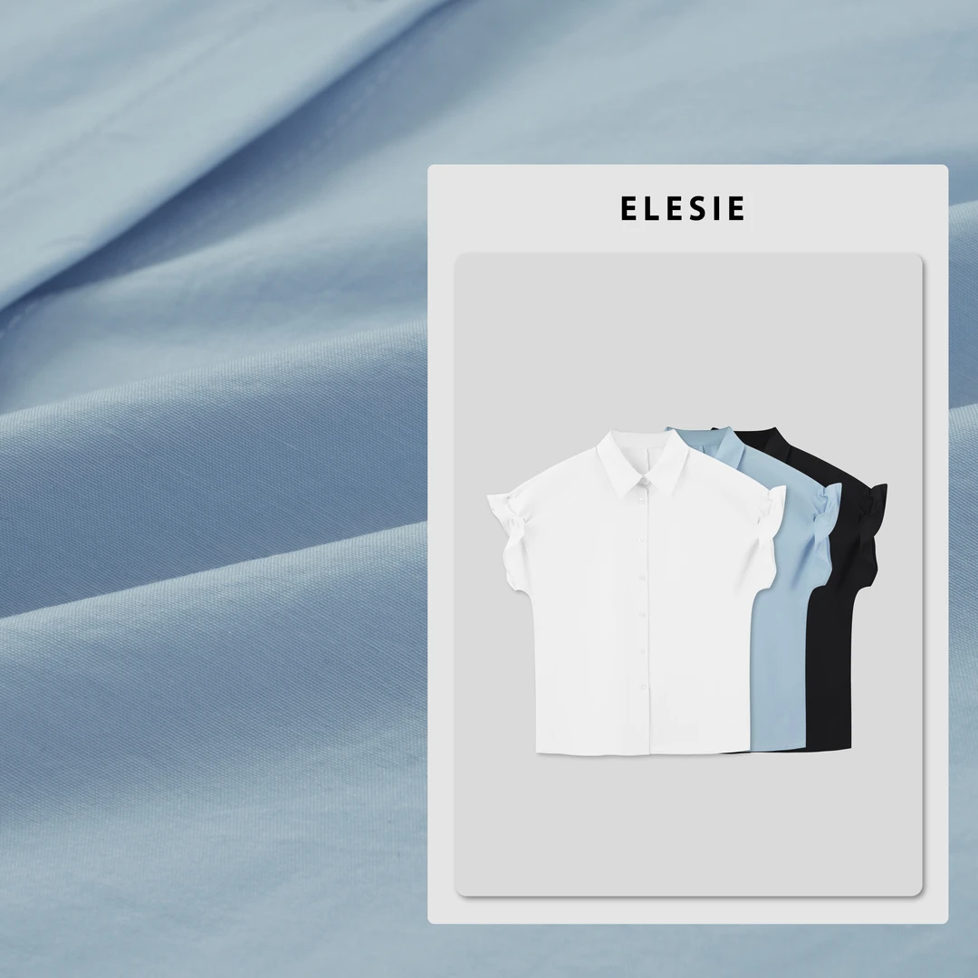 ELESIN【大女主】法式风气质泡泡袖衬衫 CS250187