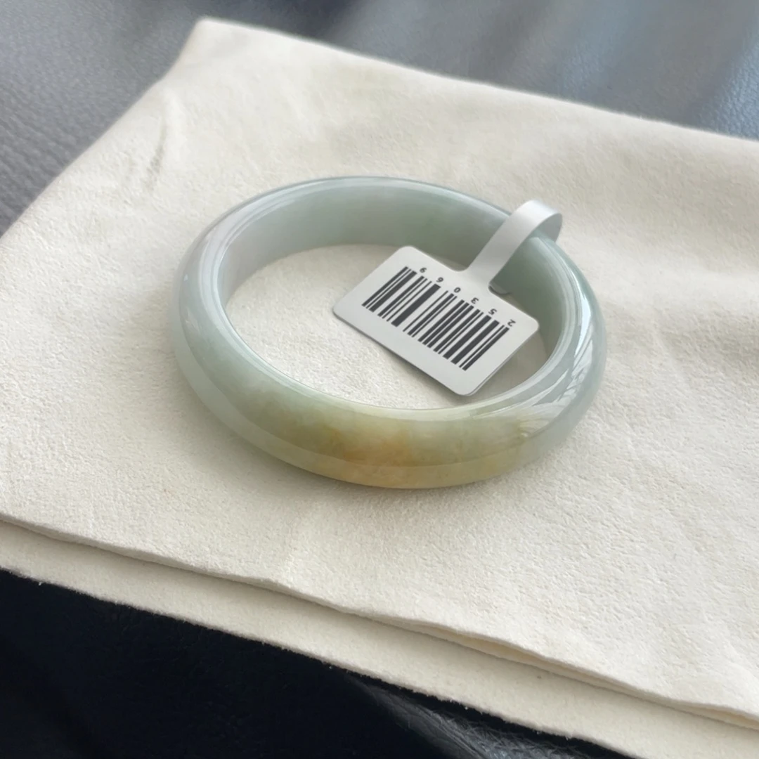 翡翠未镶嵌手镯纹55正圈