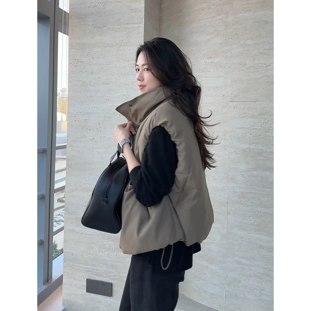 瑞瑞ANNYRUI | 极简精致轻盈保暖双抽绳花苞型95白鹅绒马夹