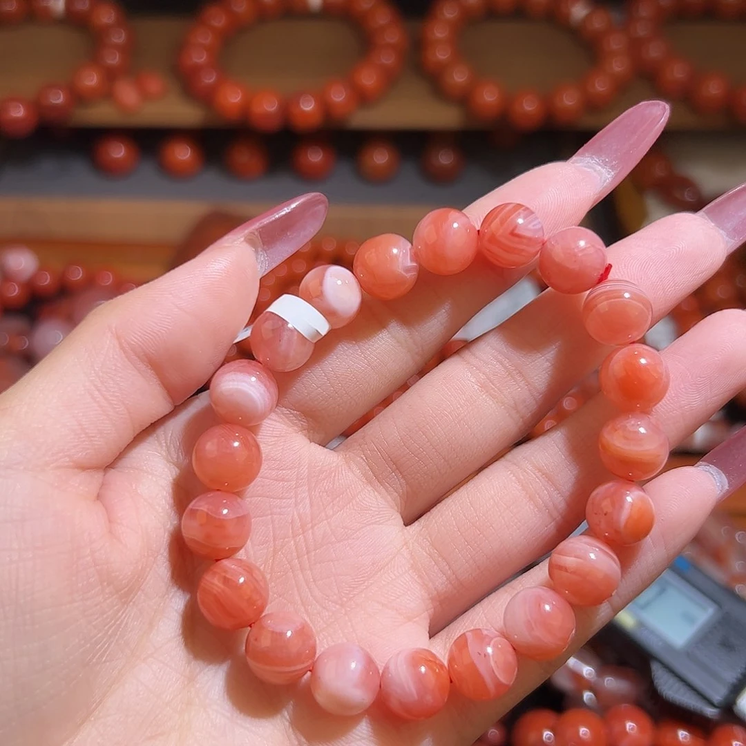 南红玛瑙手链未镶嵌9mm