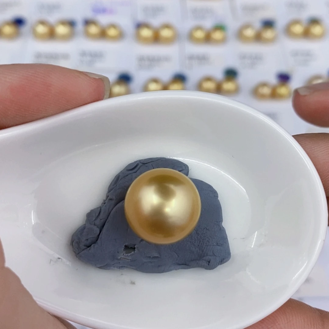 未镶嵌海水珍珠颈饰13-14mm南洋金珠223