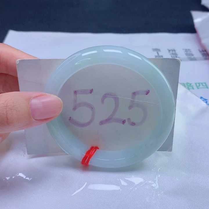 翡翠未镶嵌手镯57圈口