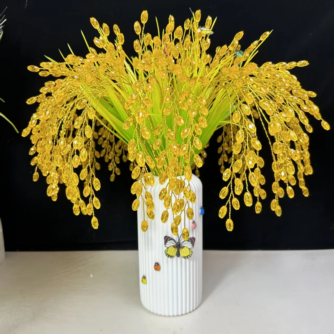 《成品定制 不支持退换》纯手工花艺成品 26大支 稻穗 成品送花瓶