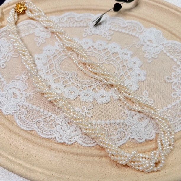 【六六中古】孤品多层淡水珍珠项链ew391链长58