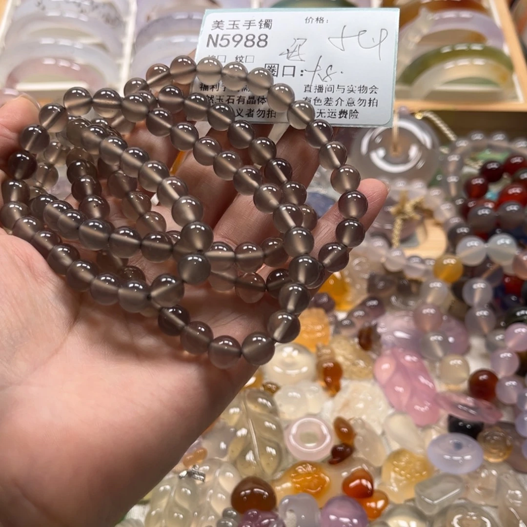 玛瑙/玉髓未镶嵌手镯5988