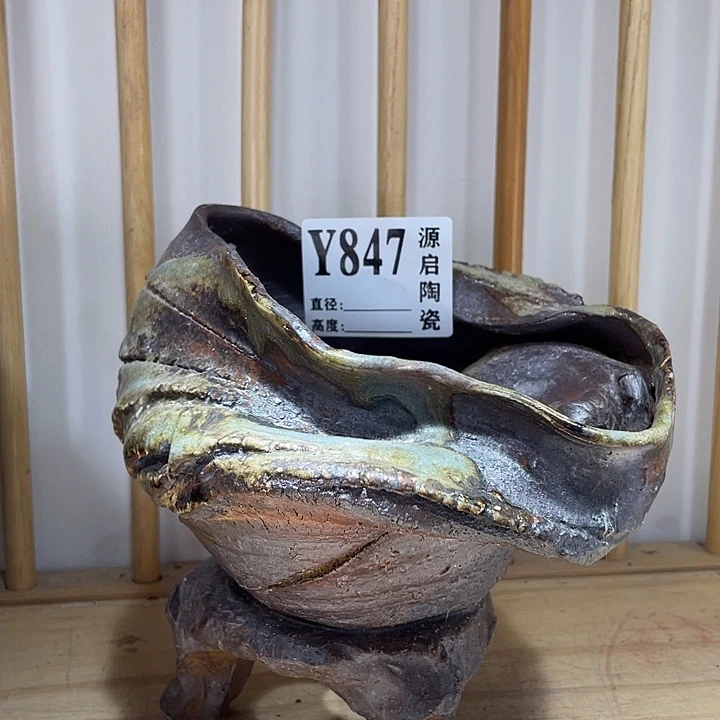 紫砂花盆景德镇陶瓷847