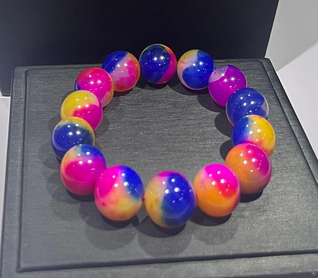 高端大气紫花龙胆草手串