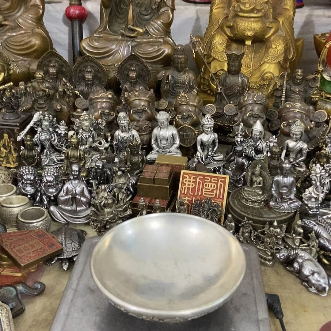 老杨光头摆件老杨黄铜摆件