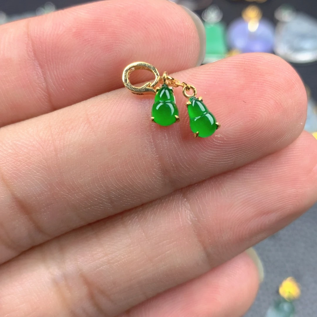 【闪购商品】翡翠18K金镶嵌颈饰翡翠