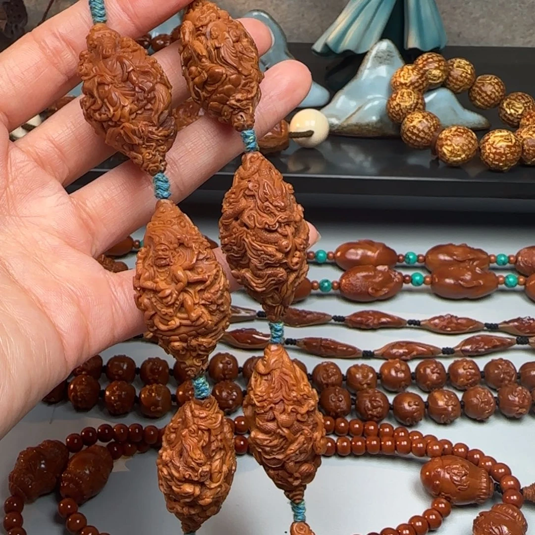 橄榄核手串/手链2.2尺寸八十一龙万佛手持