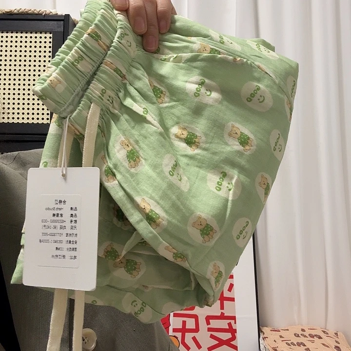 a类棉纱遛弯家居裤