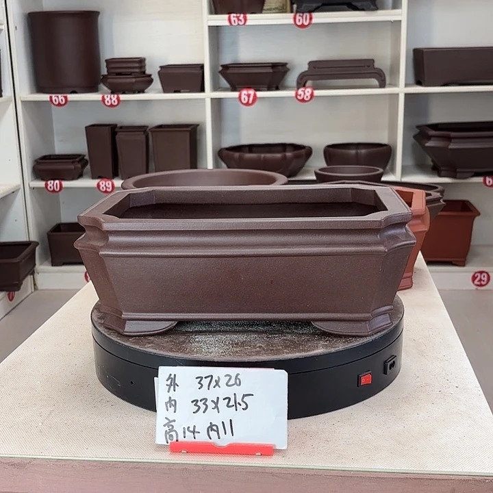 紫砂花盆大切角小