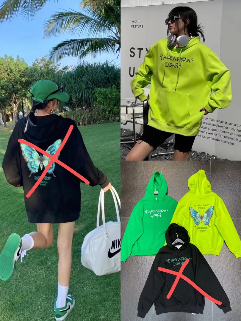 A.ONE高克重连帽春季款复合卫衣5007