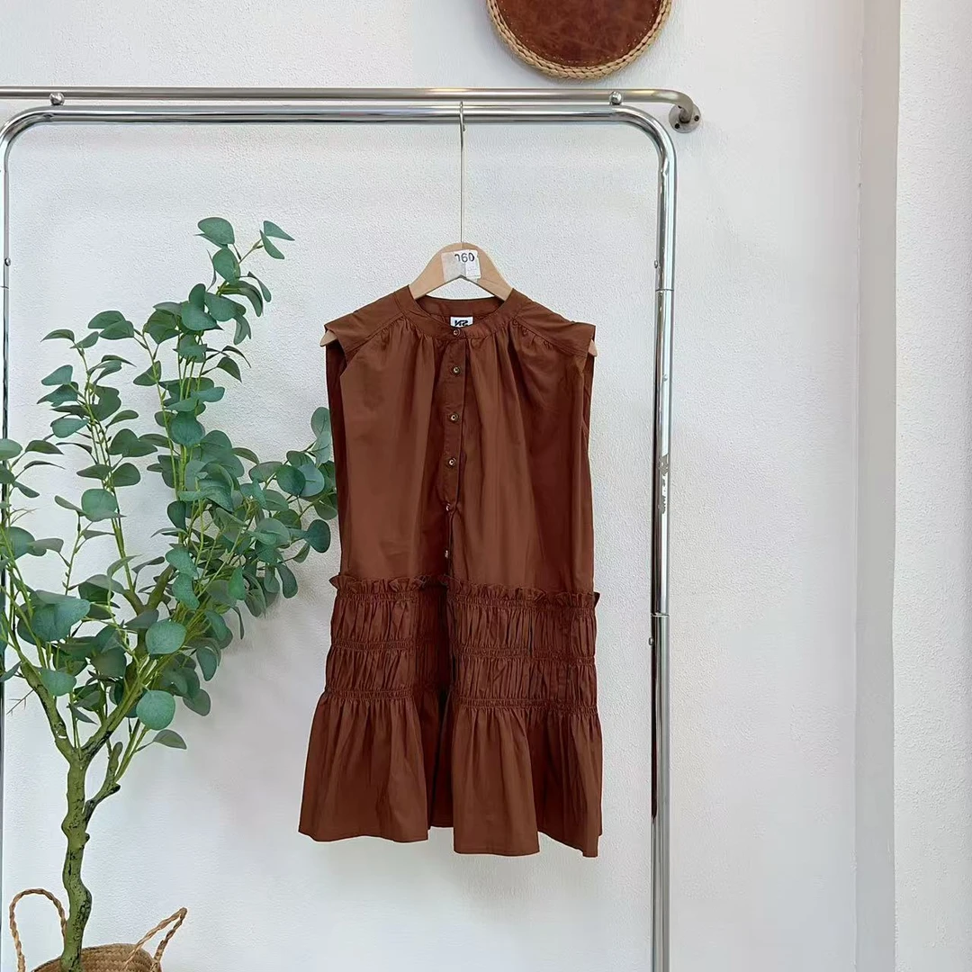 7029锁咖色连衣裙