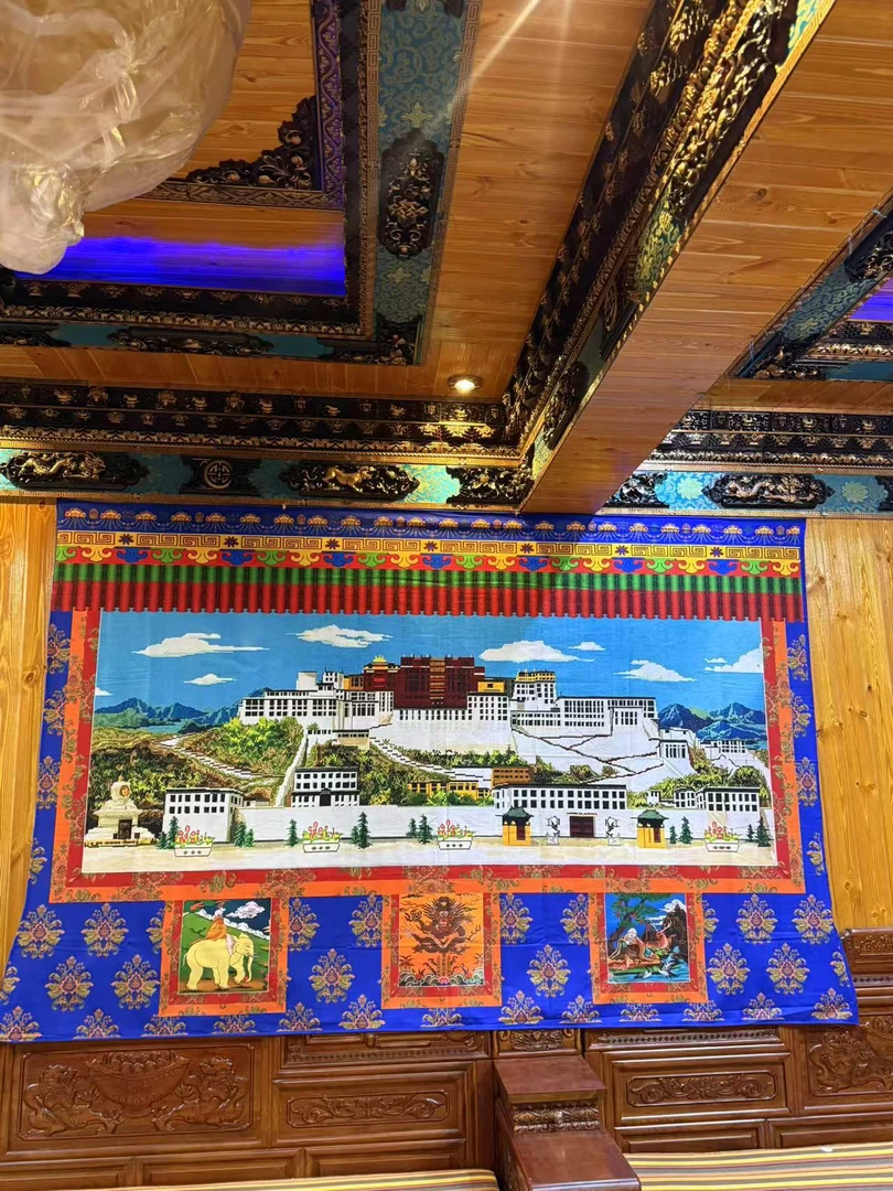 不掉色的布料布达拉宫墙布藏式