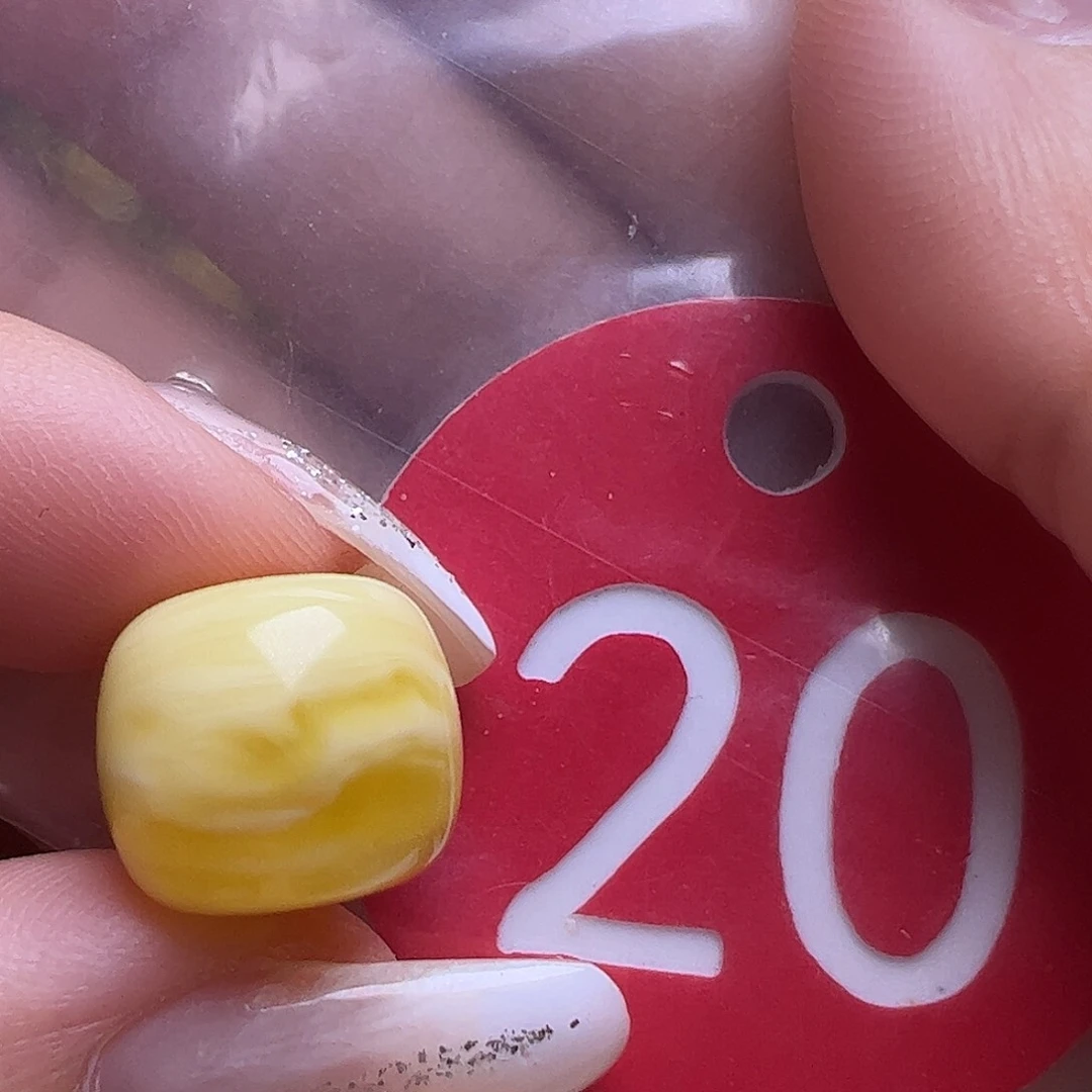 未镶嵌蜜蜡裸石微冰片12.6mm老型