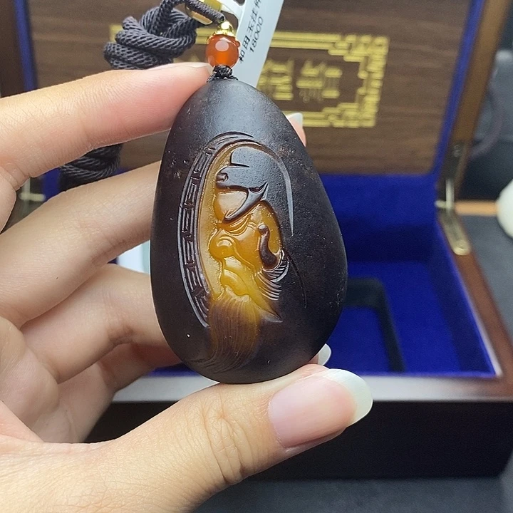 和田玉未镶嵌挂件幸*N