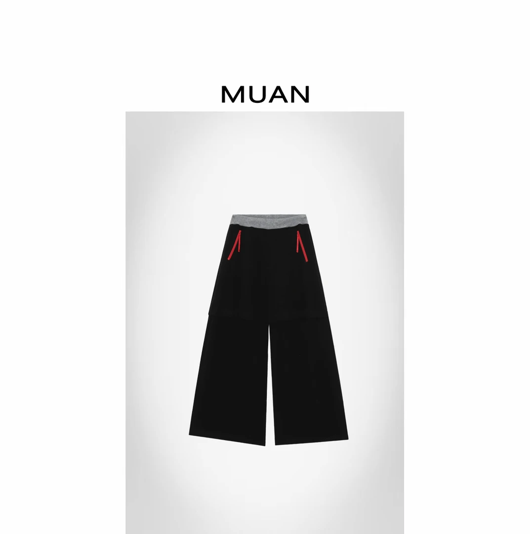 木岸MUAN:《芝加哥休闲裤》定制高级德绒宽松休闲裤女CQ-MJ-F8352