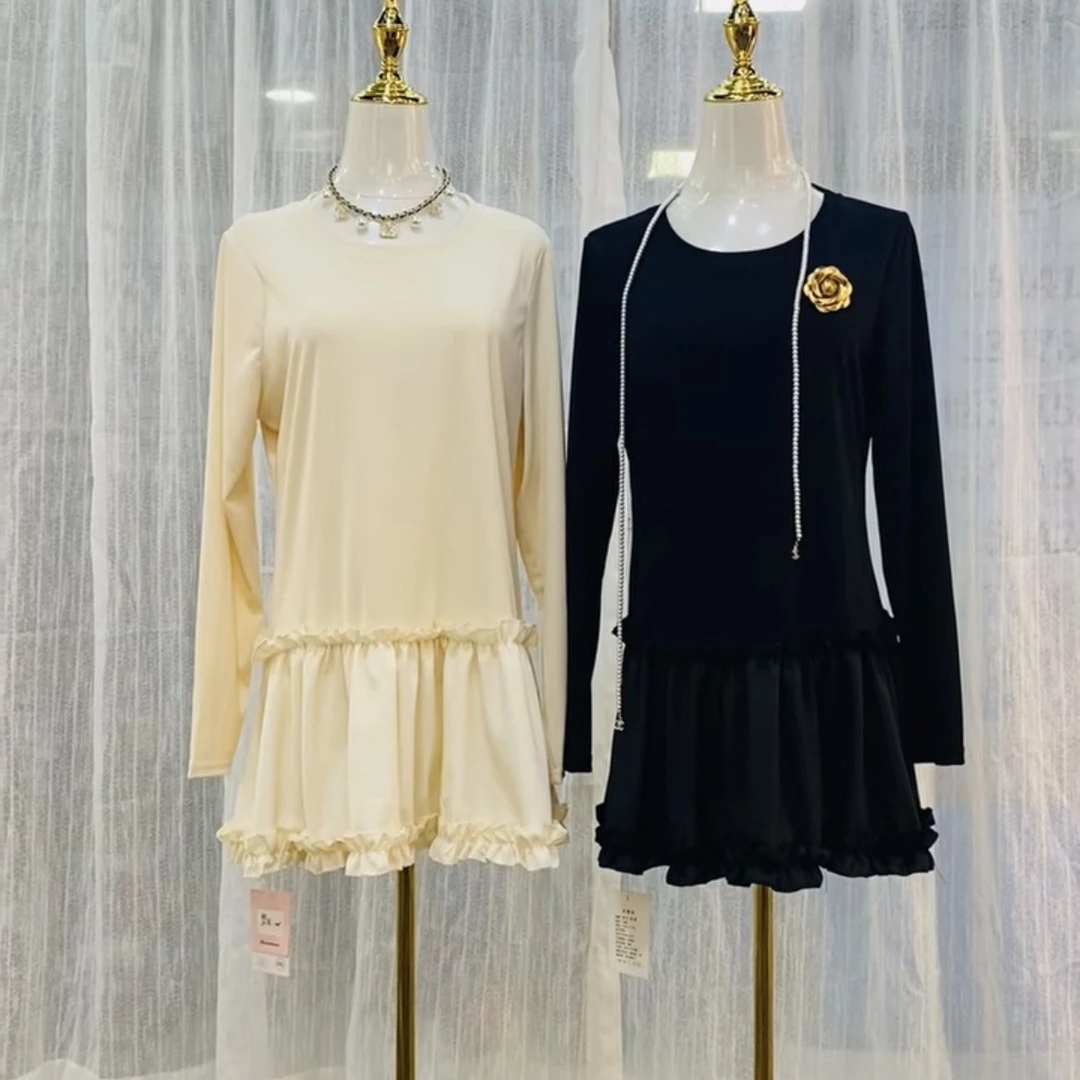 高级感小众不撞款连衣裙春季穿搭大码女装胖mm显瘦白色裙子打底裙