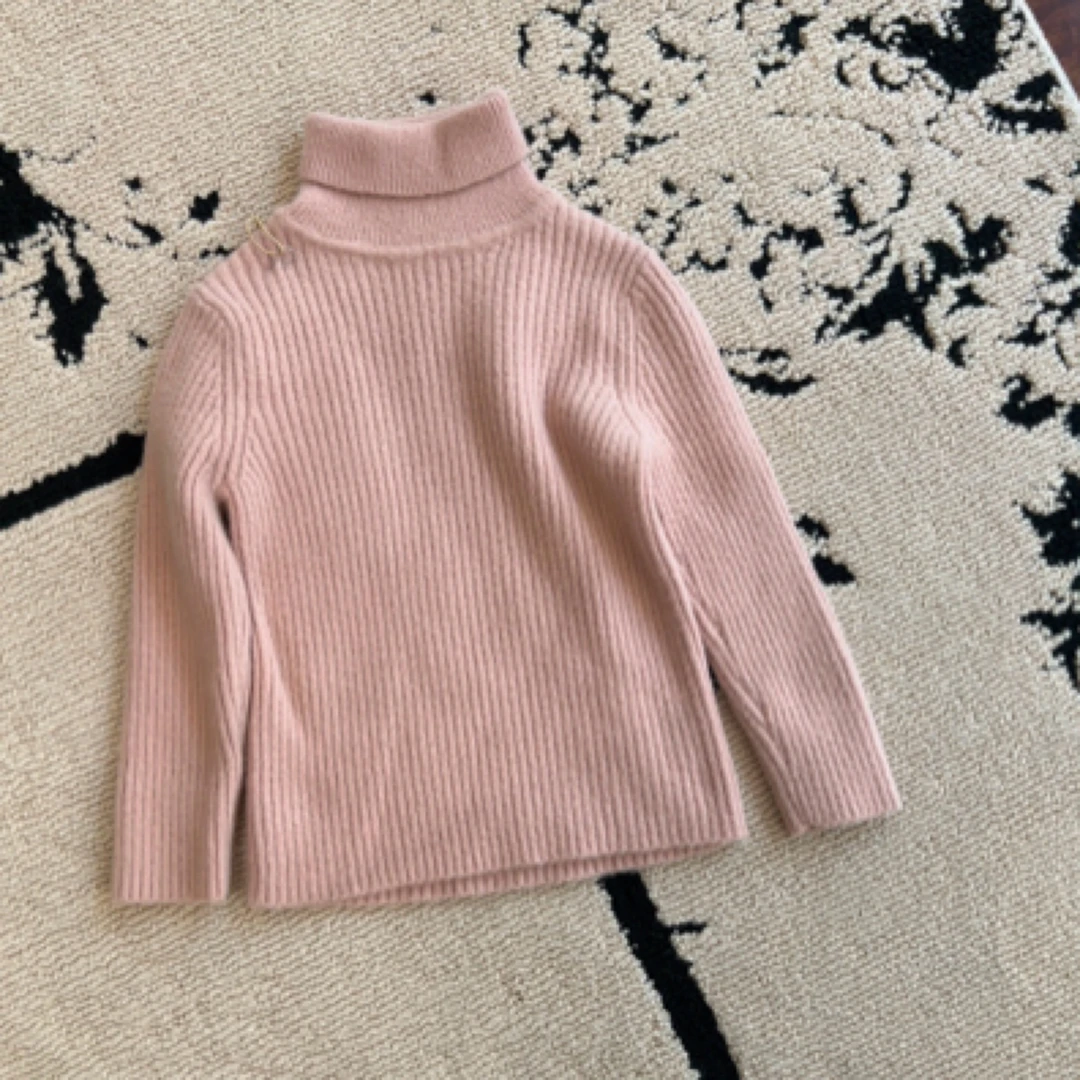 【编号P708】Y244073602-15-高领百搭毛衣浅粉色-yew