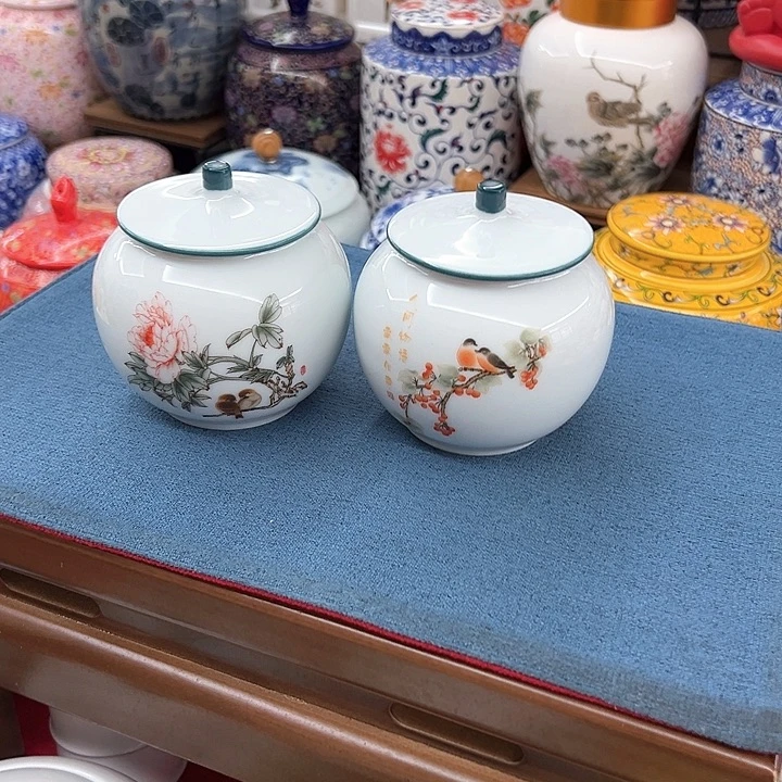 瓷片茶叶罐密封罐陶瓷罐