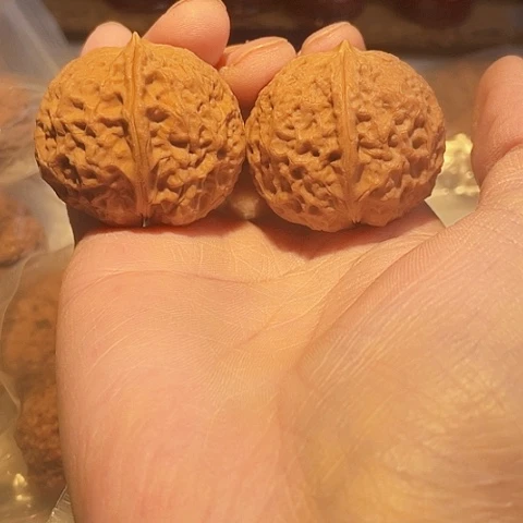 文玩核桃把件肉丸子带彩39