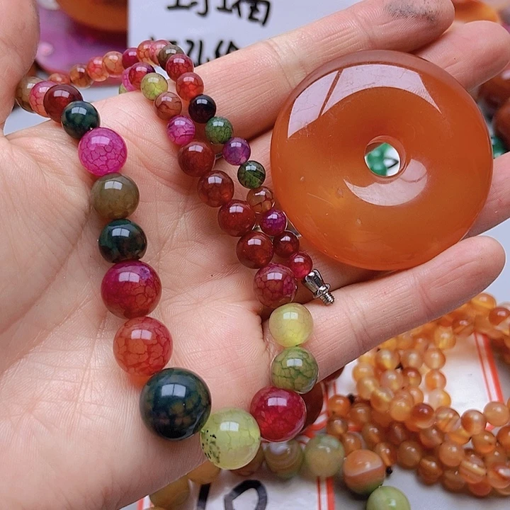 【闪购商品】玛瑙/玉髓珠宝半成品未镶嵌青*草