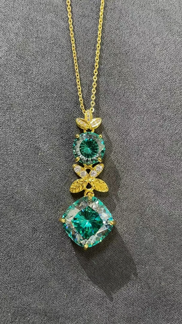 福玺甄选双绿吊坠6615