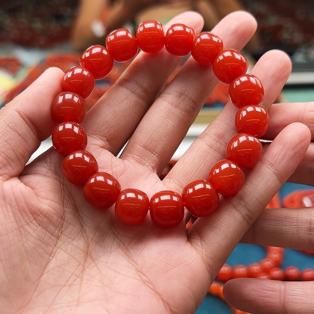 手链未镶嵌南红玛瑙保山冰红传承级11+
