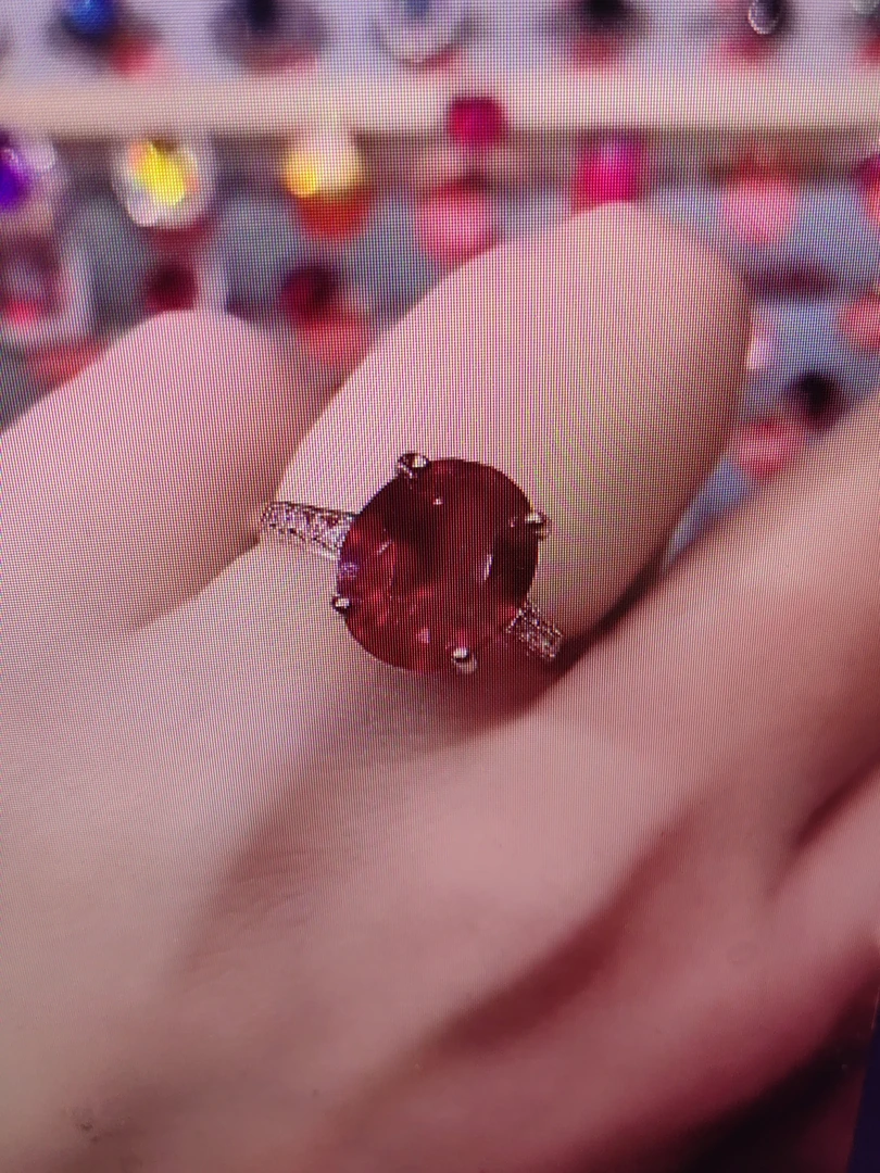 缅甸抹谷鸽血红红宝石S925银镶嵌