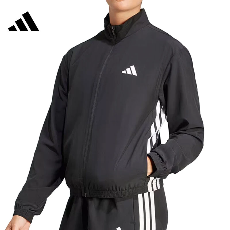 环adidas阿迪达斯女子运动休闲夹克外套JD6539
