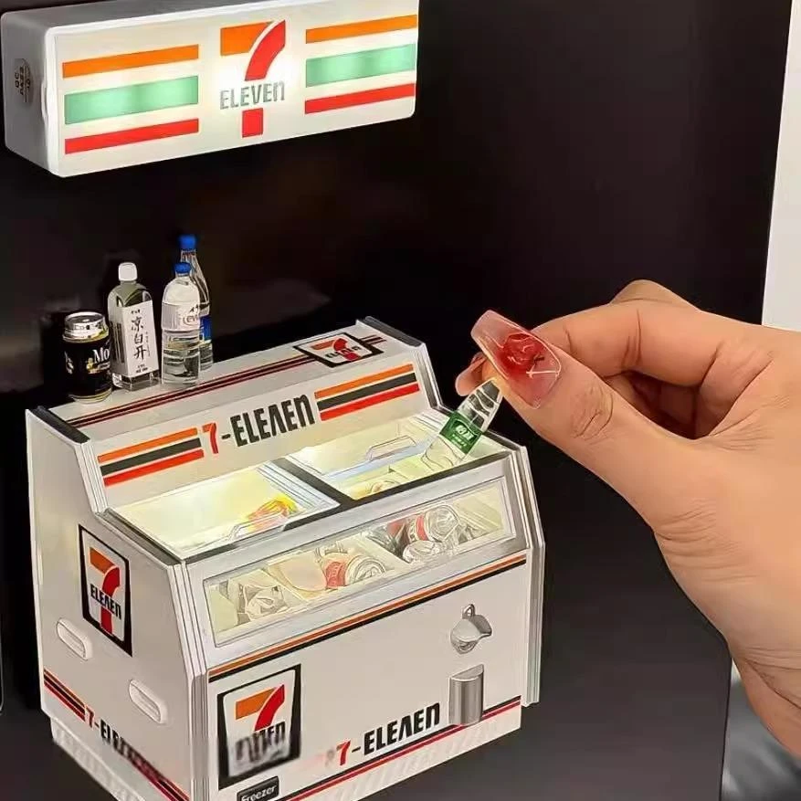 711冰箱贴便利店灯牌展示牌磁吸贴稀奇古怪个性装饰摆件发光牌子