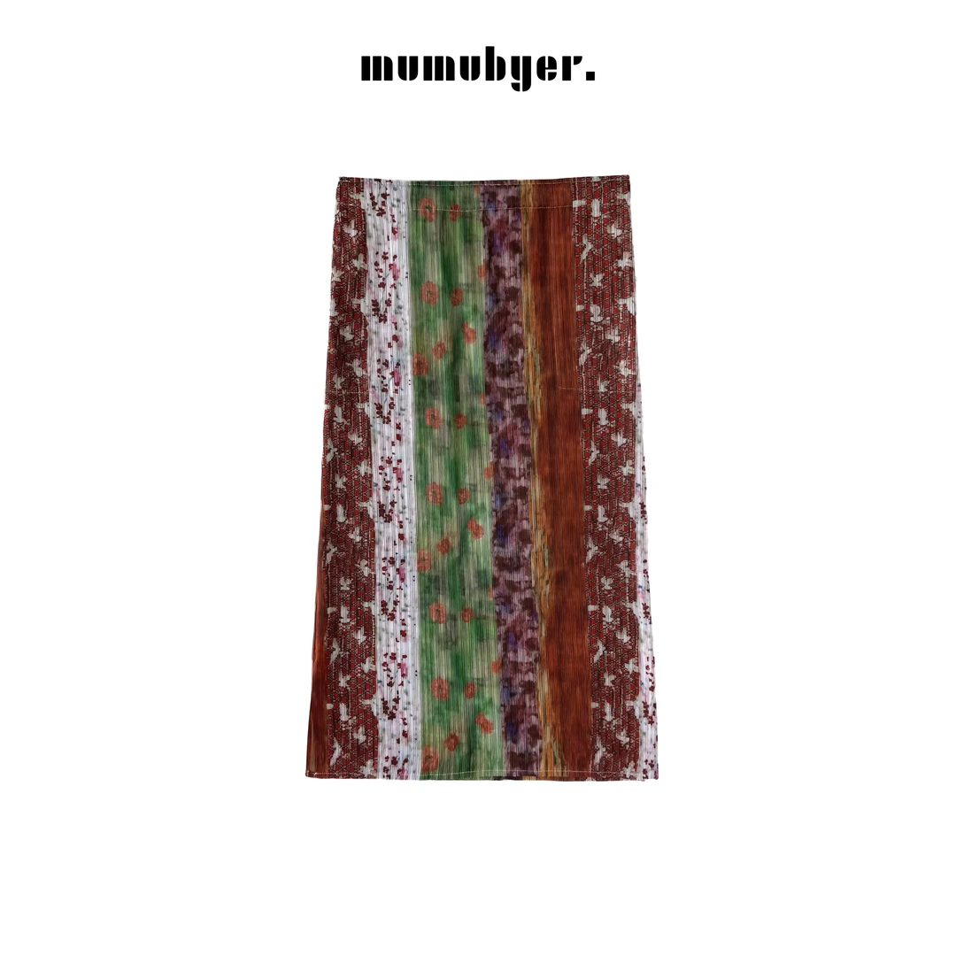 MUMUBYER •“禧游田园”复古度假油画风褶褶半裙