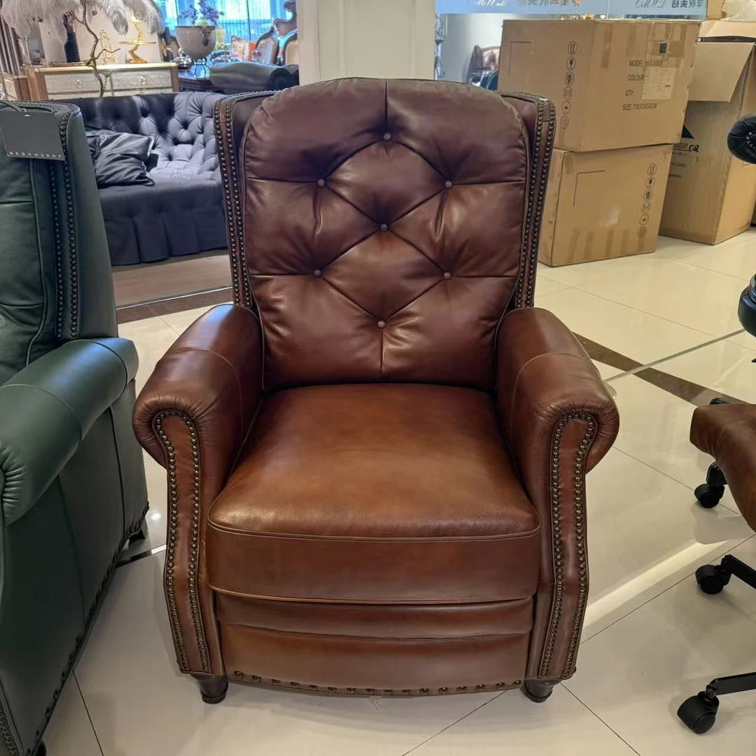 【欧美外单】'3805 '单椅 '74*95*102 油蜡皮