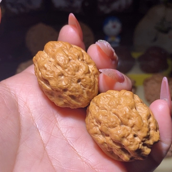 文玩核桃吊坠云铁鬼虎金蟾37