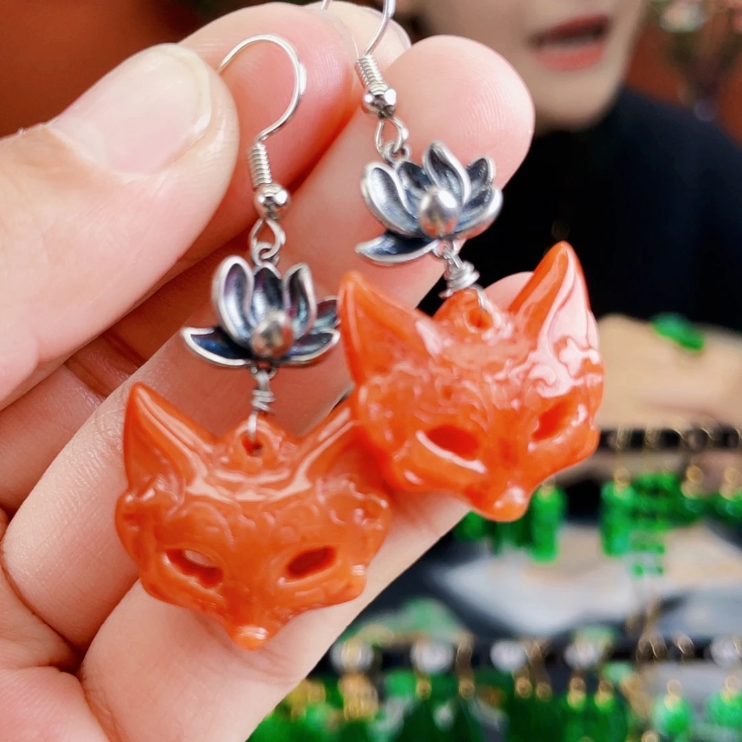 翡翠未镶嵌耳饰饰品