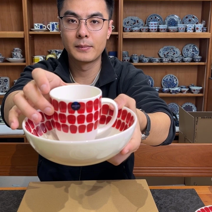 24小时复古红马克杯340ml*碗18cm