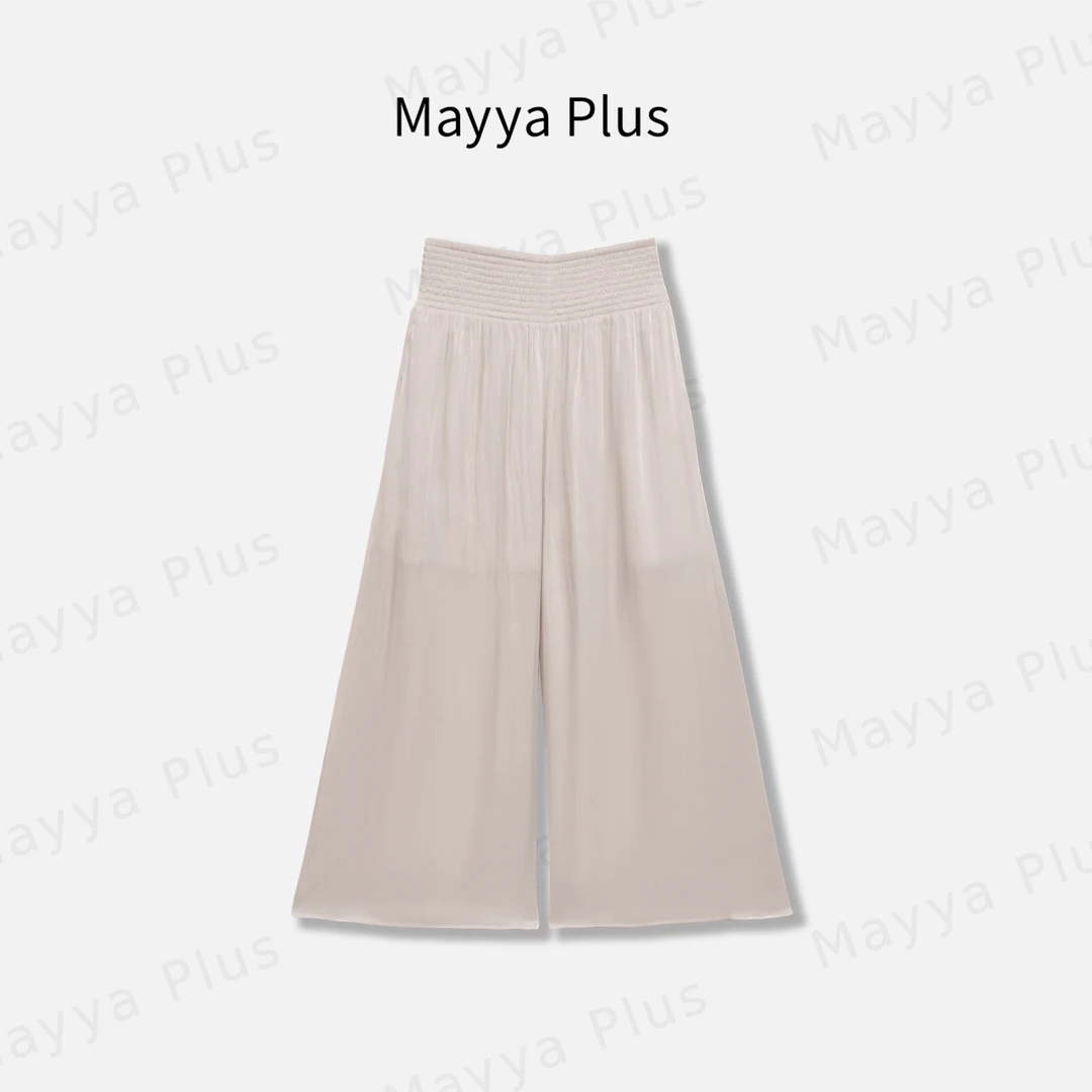 【琉璃裙裤】Mayya Plus麦芽定制粉彩风气质显瘦梭织裤32626029