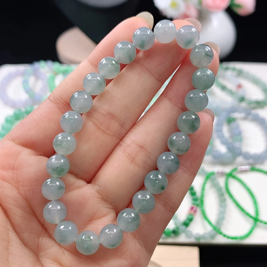 翡翠未镶嵌手链7.7mm